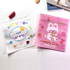귀요미 토끼 다용도 지퍼백 포장봉투 2종 50P, 50개