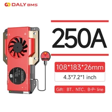 Daly BMS 스마트 블루투스 1850 배터리 밸런스 7S 24V 리튬 이온 40A, 01 7S, 01 China Mainland, 17 250A UART