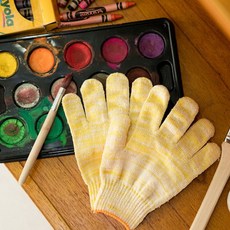 신학기 준비물 고급 면글러브 컬러 면장갑 어린이 체험장갑 학용품 어린이집 유치원 학교, 8~10세(저학년용)