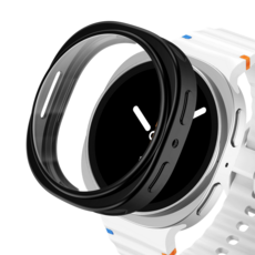 갤럭시워치8 호환 케이스 풀커버 젤리 TPU 액정보호 필름 44mm 40mm, 블랙, 1개