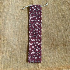 【BAGEL蓓果】現貨 日式和風餐具袋 餐具收納袋 環保餐具袋 筷子收納袋 露營餐具 餐具束口袋外出餐具餐具組, 1個, 紅梅花, 紅梅花