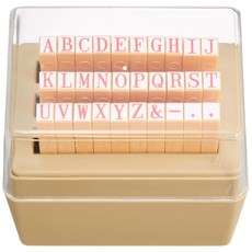 범고래 스탬프 무늬 고무 스탬프 알파벳 세트 4 호 인면 4.5 × 3mm TEA-10, 1개