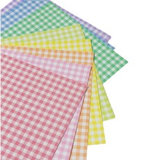 일본 깅엄체크 패턴 디자인 페이퍼 패턴지 색종이 48매입
