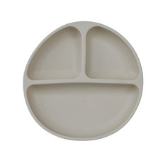 DFMEI 兒童餐具餵養套裝餐盤食品級硅膠嬰兒硅膠碗叉子勺寶寶輔食碗, 1個, 餐盤卡其色:如圖