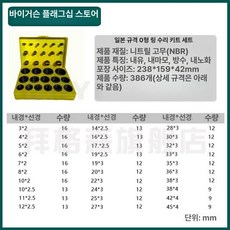 굴삭기 오링박스 휠로더 트랙터 고무링 상자 중장비 키트, 기본 색상, 1개