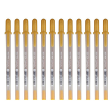 사쿠라 겔리롤 메탈릭 골드 실버 젤잉크펜 1.0mm, 12개