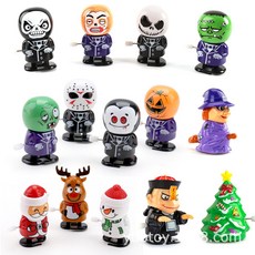 萬聖節發條玩具 殭屍 跳跳鬼 巫婆 上鏈公仔 擺件, 萬聖節公仔隨機發, 1個