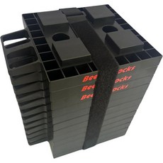 캠퍼 및 트레일러용 RV 레벨링 블록 7개 세트 내구성 강한 적층형 디자인 인터록킹 시스템 포함 전천후 휴대용 스트랩, 12-Pack