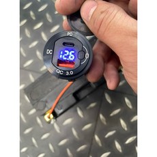 車用 12V QC3.0 USB Type-C 圓孔 電壓顯示器 Smax ABS 五代勁戰 MMBcu 曼巴 SUI