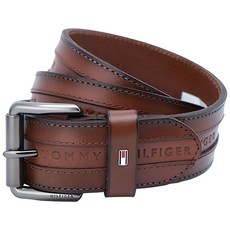 타미힐피거 남성용 정장 캐쥬얼 쳔연가죽 브라운 벨트 2XZ27