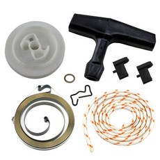 리코일 리와인드 스타터 핸들 로프 풀리 스프링 Stihl 034 036 044 046 MS340 MS360 MS440 MS460 체인톱 1 세트