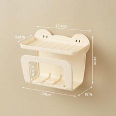 壁掛免打孔濕紙巾收納盒DIY大嘴鴨-奶油白, 【奶油白 1个装】壁挂湿巾盒 【奶油白 1個裝】壁掛溼巾盒, 1個