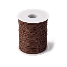 약 160m 원형 팔찌 장신구 DIY제 작용 왁스 끈 갈색 1mm, 1개