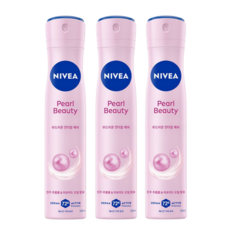니베아 스프레이 펄 앤 뷰티 데오드란트, 200ml, 200ml, 3개