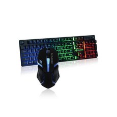 지클릭커 슈퍼히어로 유선키보드 마우스 세트, 블랙, GMK-180, 일반형