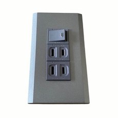 附發票 Panasonic 國際牌 ㄧ切二接地插座 搭配中ㄧ烤漆消光灰面板 工業風復古磨砂耐看, 1個, 單切開關