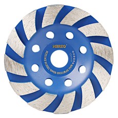 HERZO 4인치 다이아몬드컵 평컵 연마컵 연마석 그라인더날 대리석 석재 콘크리트 연마 연삭 면갈이 평탄작업, 1개