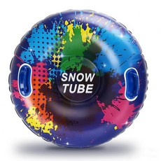 91.4cm(36인치) 눈썰매 공기 주입식 눈썰매 손잡이가 달린 두껍고 튼튼한 단단한 바닥 스노우 튜브 남아 여아 가족 활동을 위한 겨울 야외 스노우 장난감, 91.4cm(36인치) 눈썰매 공기 주입식 눈썰매, 손