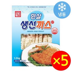 [다만세푸드] 한성 흰살 생선까스 1.2kg, 5개