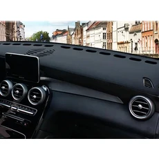 렉서스 GX470 j120 2003-2009 가죽 대시보드 커버 자동차 패드 대시 매트 차양 카펫, 03 Black with black, 01 for left hand drive