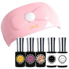 RAVIEE 指甲油+DIY美甲機組, 1套, 啫喱燈+頂啫喱+底啫喱+彩色啫喱