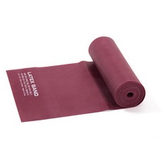 프로스펙스 천연 라텍스 요가밴드 모음 필라테스 튜빙밴드, 버건디(6단계), 1개