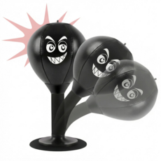 슬러피 책상 샌드백 가정용 미니 펀칭볼 펀치백 펀치볼 가정용흡착샌드백, 블랙 블랙