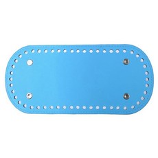 21 5x10cm 니트 가방용 가죽 바닥 구멍 있는 수제 DIY 크로셰 가방 바닥 부자재 1/3개, 1pc, Blue