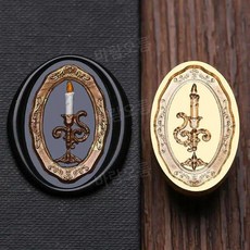 초대장 왁스 스탬프 할로윈 스컬 패턴 1개 탈착식 황동헤드, 1591802