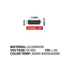 레일조명등 간접조명 트랙조명 주방 LED 마그네틱 트랙 라이트 내장 48V COB 선형 스포트라이트 레일 천장 램프 메인 없는 거실 조명 그릴, 6W Track Light, Cold White(6500K), 1개, 1. 6W Track Light
