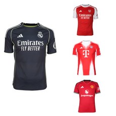 아디다스 2025-2026 주니어 레알 맨유 아스날 뮌헨 레플리카 반팔 저지 어린이 유니폼 티셔츠