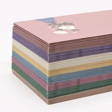 돈봉투 세트 가로봉투 꽃무늬 봉투세트 96매 세뱃돈 편지봉투 용돈봉투