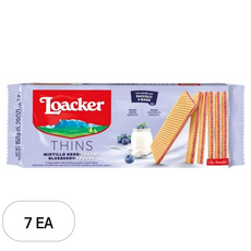 로아커 웨하스 씬 블루베리 요거트, 150g, 7개