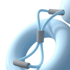 FlexBand 홈트 스트레칭 밴드, 47cm 블루, 1개, 블루