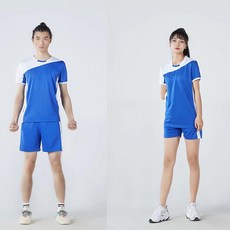 배구 유니폼 여자 여성 핸드볼 탁구 운동복 바지 단체복 테니스 스포츠 커플 배드민턴 트레이닝 의류 티셔츠 옷 세트, 여자 2XL