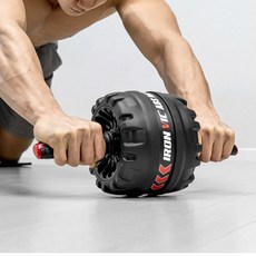 아이언빅 리바운드 AB슬라이드 롤아웃 운동기구, IRVCA00012, 블랙 + 레드