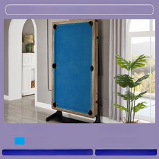 미니 당구대 탁구대 소형 게임기 접이식 실내 연습 이동식 세트 테이블하키, 1개, 6ft 우드 그레인 스탠딩 당구대 블루