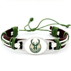 농구 가죽 로프 브레이드 팔찌 코비 브라이언트 제임스 레이커스 워리어스 네츠 매버릭스 그리즐리스 선즈 호넷츠, 018