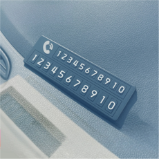 좋은 하루 미니 논슬립 형광 주차번호판, 1개, 듀얼넘버 타입