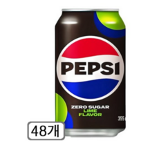 펩시 제로슈거 라임향, 355ml, 48개