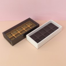 투명 초콜릿10구상자, 5개, 화이트상자+골드트레이