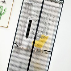 [사마누] 방문모기장 현관모기장 모기차단 문 모기장 90x210cm 블랙