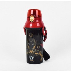 릴팡 마블 원터치 어깨끈 물통 아이언맨, 혼합색상, 450ml, 1개