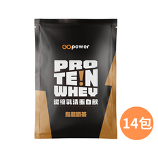 GOpower 濃縮乳清蛋白飲 烏龍奶茶 35克, 14個, 35g
