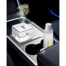 스마트 자동차 공기 청정기 럭셔리 120ml 롱래스팅 향수 오토 온/오프 미니 큐브 이케다의 집 화이트