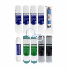Clean Pure 75加侖五道逆滲透RO淨水器一年份濾心組, 1箱, 細紋1微米