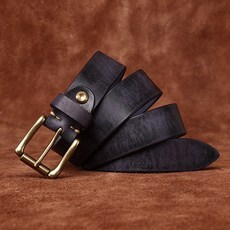 頭層純牛皮復古腰帶 3.3公分寬