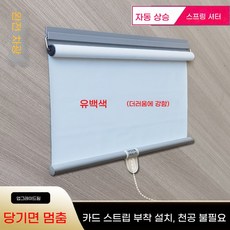블라인드 롤러 자동상승 자외선차단 차양 무타공 커튼 붙이는 쉬운