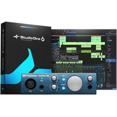 스튜디오 원 아티스트와 에이블턴 라이브 라이트 DAW 녹음 소프트웨어가 포함된 PreSonus 오디오박스 iOne 2x2 USBiPad 오디오 인터페이스, 1개