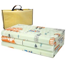 AMADA 3단 엠보 캠핑매트 + 가방 랜덤발송, 런던 민트